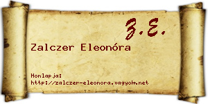 Zalczer Eleonóra névjegykártya